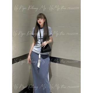 SET ÁO THUN KÈM CHÂN VÁY MIDI