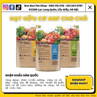 (6kg) Thức ăn hạt hữu cơ dành cho chó ANF bao lớn