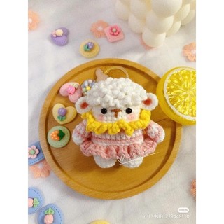 Móc khóa con cừu bằng len handmade