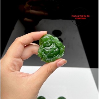 Mặt dây di lặc đá Ngoc Bich phong thuỷ có kiểm định