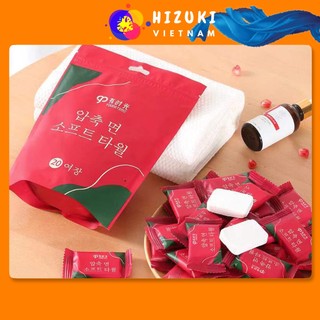 Khăn giấy nén khăn nén hình viên kẹo cao cấp hàn quốc