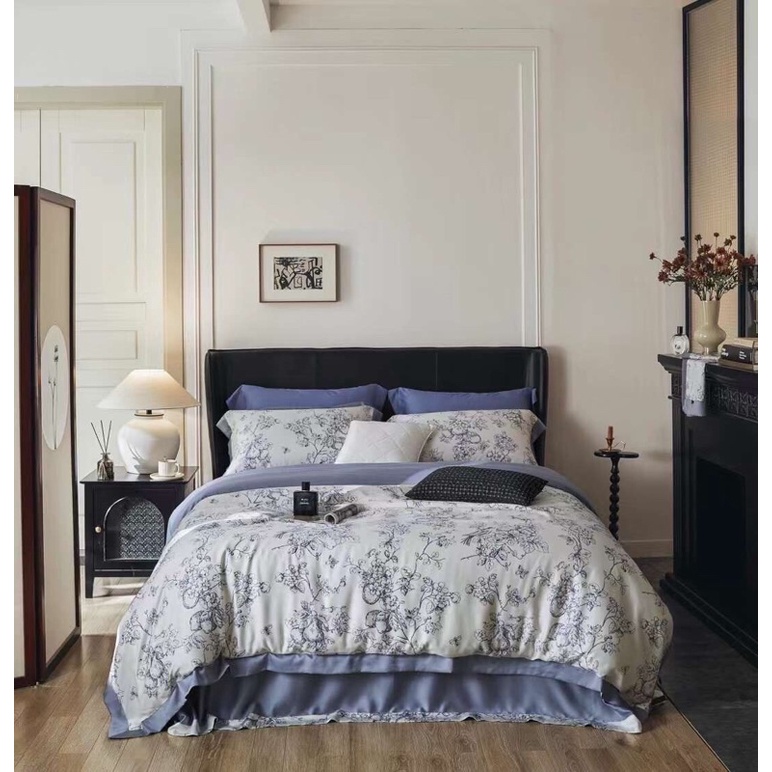 Chăn ga gối tencel hoa Freemonde cao cấp