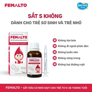 Femalto - Bổ sung Sắt cho Trẻ em, bà Bầu và người thiếu Sắt