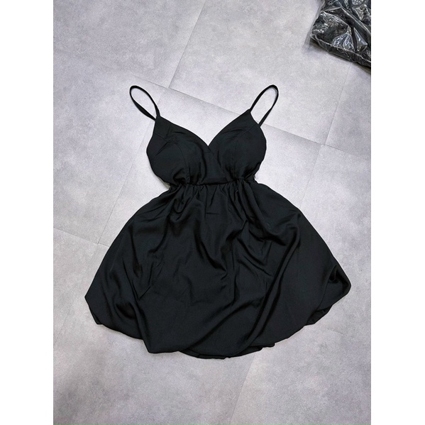 Đầm Xoè Hai Dây Dáng Bí Hở Lưng Kèm Ảnh Thật CC0050