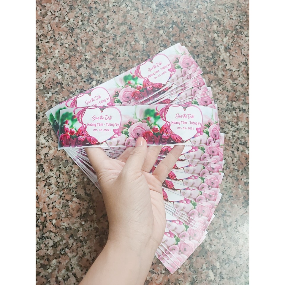 TEM DÁN CHAI NƯỚC SUỐI 355ml ĐÁM CƯỚI HỎI SINH NHẬT TIỆC PARTY HAFU HOUSE