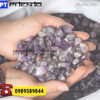 Vụn đá thạch anh tím mài bóng tích tụ tài lộc giá sỉ