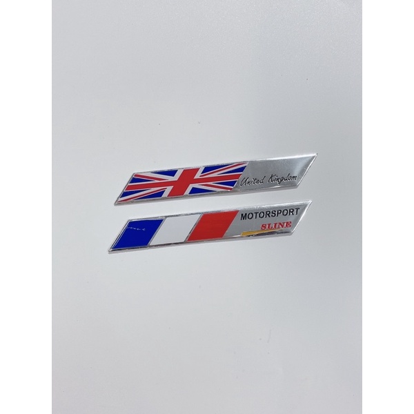 Tem nhôm cờ các quốc giá size 9.8x1.5cm có sẵn keo mặt sau, dán trang trí xe máy oto…