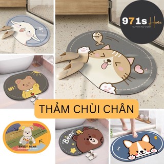 Thảm bếp chùi chân,trang trí 3D phòng ngủ 40*60 cm cao cấp chống trượt