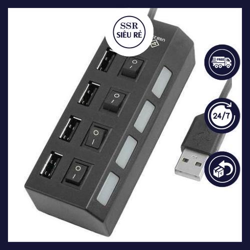 Hub Chia 4 Cổng Usb Có Công Tấc