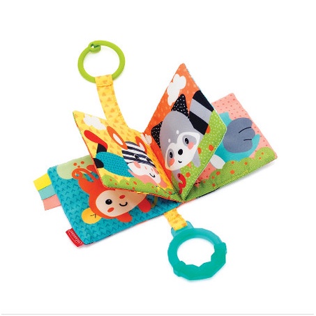 [Chính Hãng] Sách vải treo có tiếng sột soạt Infantino Link and Squeak Animal Crinkle Book