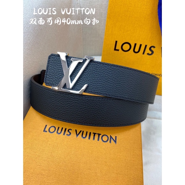 Thắt lưng nam da bò cao cấp rộng 4cm 2023 LV Louis Vuitton