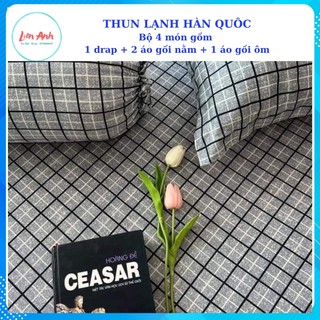 Bộ ga giường thun lạnh hàn quốc cao cấp in 3d gồm 4 món đủ size, đủ màu sắc