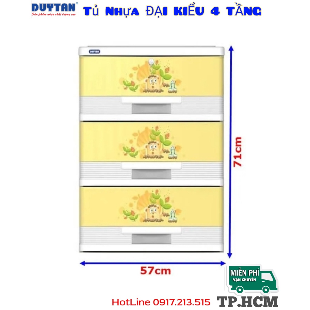 [GIAO SIÊU TỐC]-[ĐÃ LẮP RÁP HOÀN THIỆN] Tủ nhựa Duy Tân Đại Kiểu 3 tầng - chất liệu nhựa PP/ABS, kiểu dáng hiện đại