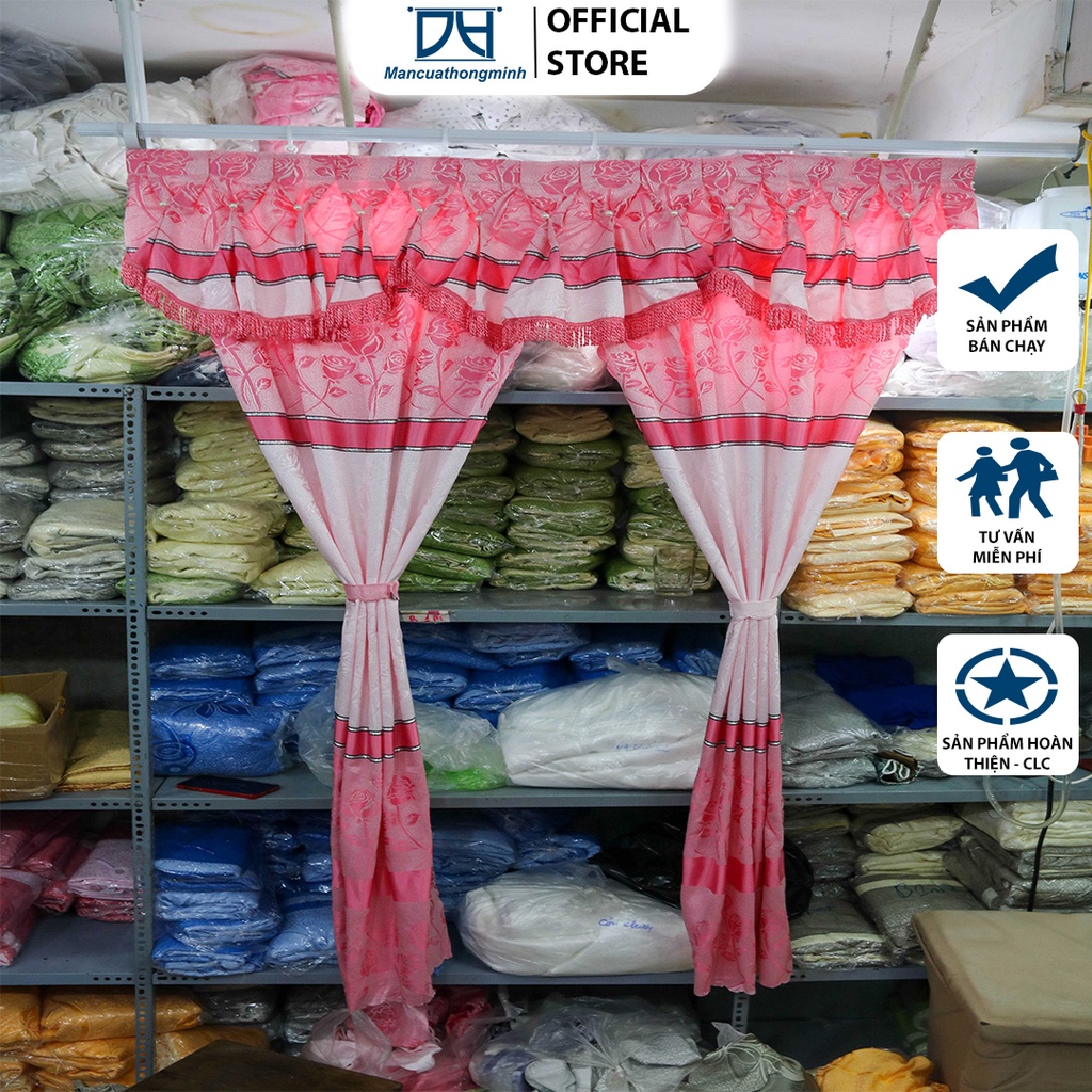 Rèm cửa sổ phòng ngủ Loại 1 chống nắng cao cấp, màn vải treo tường trang trí decor cửa chính MCVIP01 Mancuathongminh
