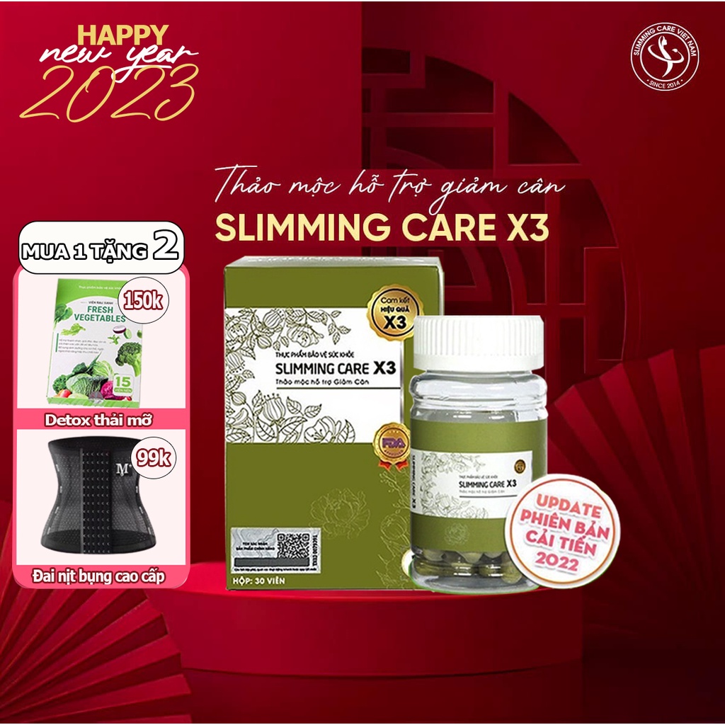 VIÊN UỐNG THẢO MỘC GIẢM CÂN SLIMMING CARE X3 + Detox