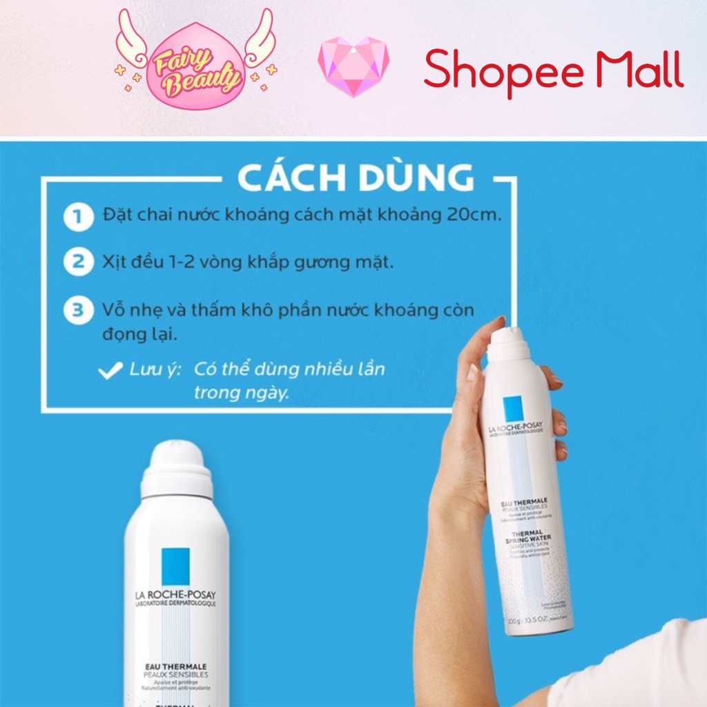 [LA ROCHE-POSAY] Xịt Khoáng Giúp Làm Dịu Và Cấp Ẩm Làn Da Dành Cho Người Lớn & Trẻ Em Thermal Spring Water 300/150/50ml