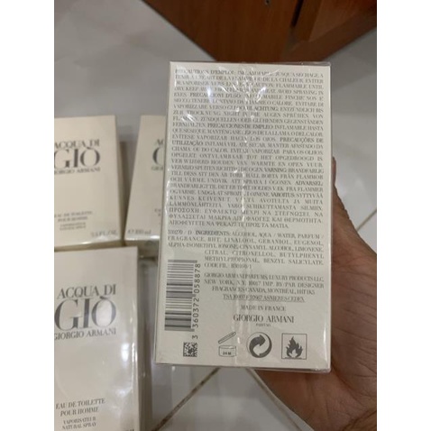 Nước hoa Acqua di Gio  pour homme 100ml