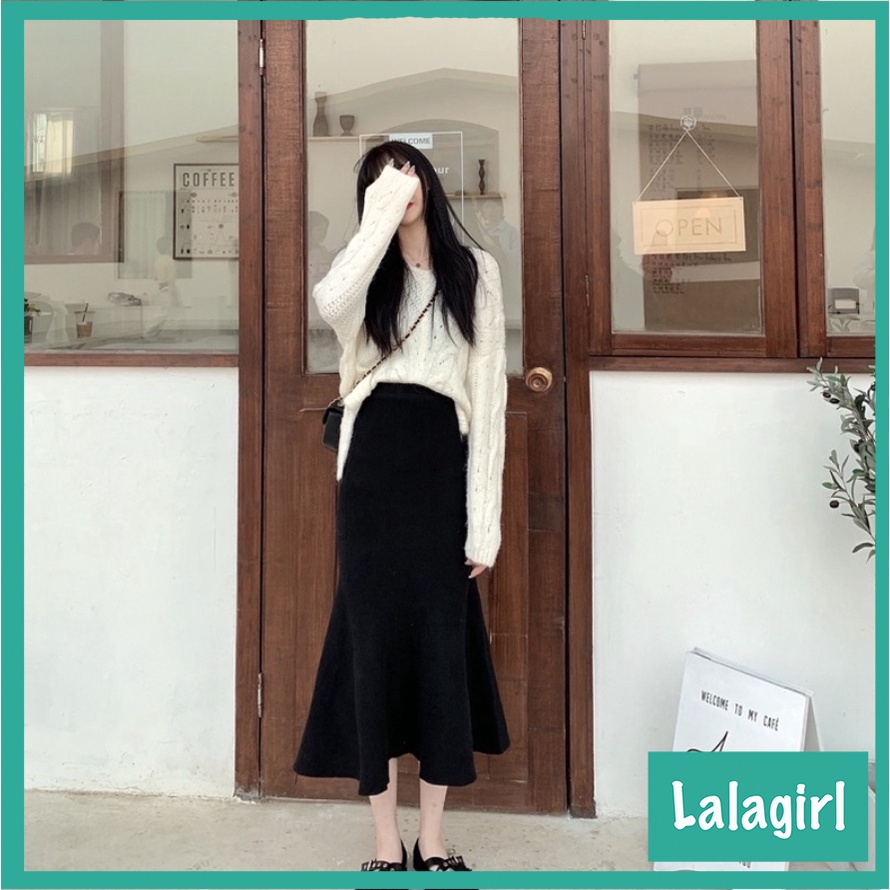 Chân Váy Đuôi Cá Midi Dáng Dài Ôm Body, Khóa Kéo Xẻ Sau Chất Thun Cao Cấp Siêu Hách Dáng