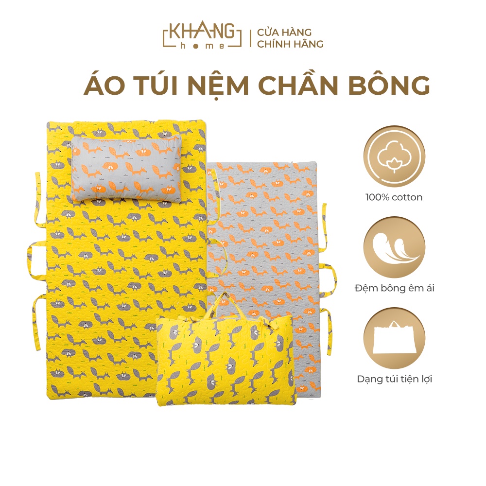 Áo Túi Nệm Cho Bé Đi Học Chần Bông Lồng Ruột Khang Home - An Toàn, Tiện Lợi Cho Bé Say Giấc Ở Mọi Nơi