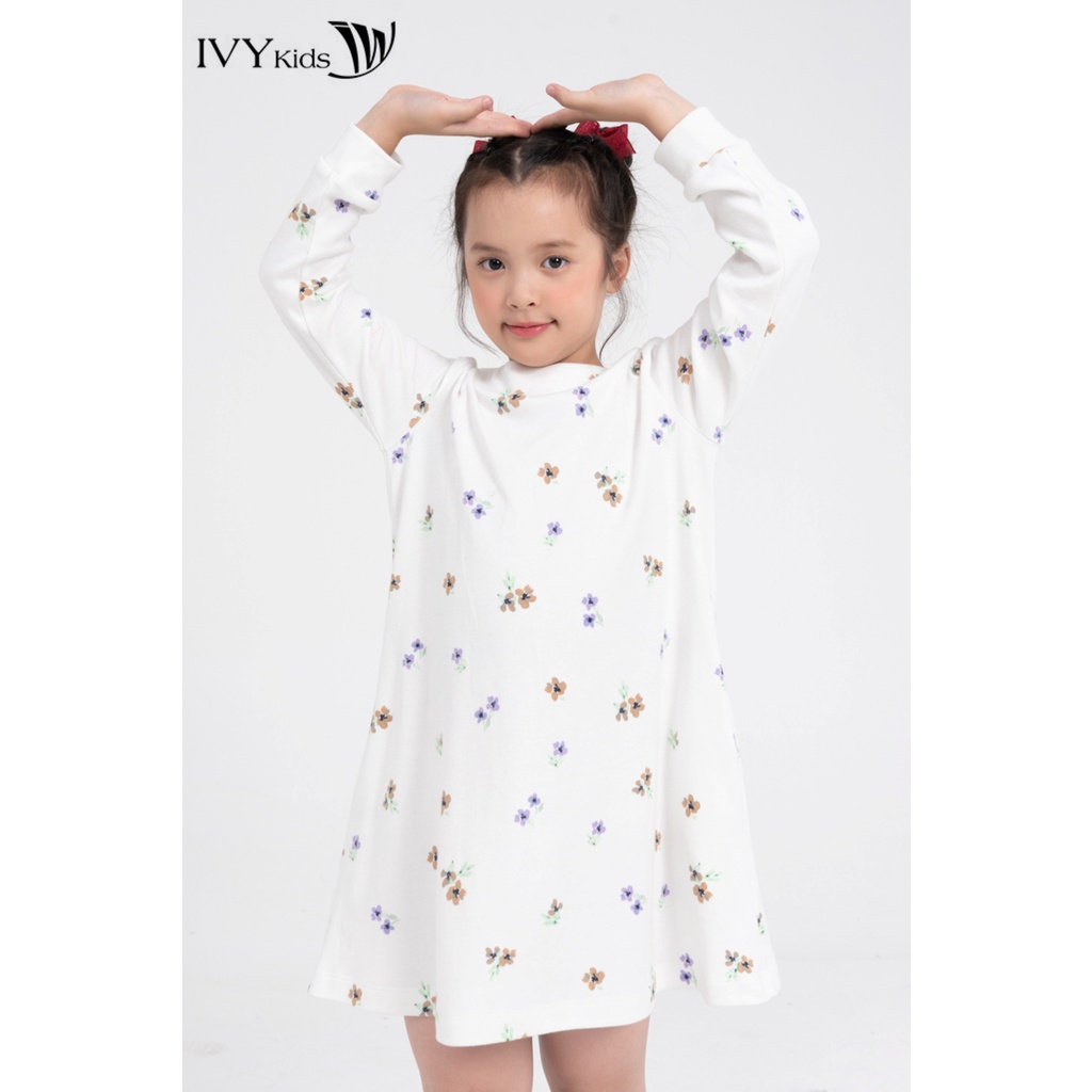 Đầm thun dài tay friends together bé gái IVY moda MS 42G1602