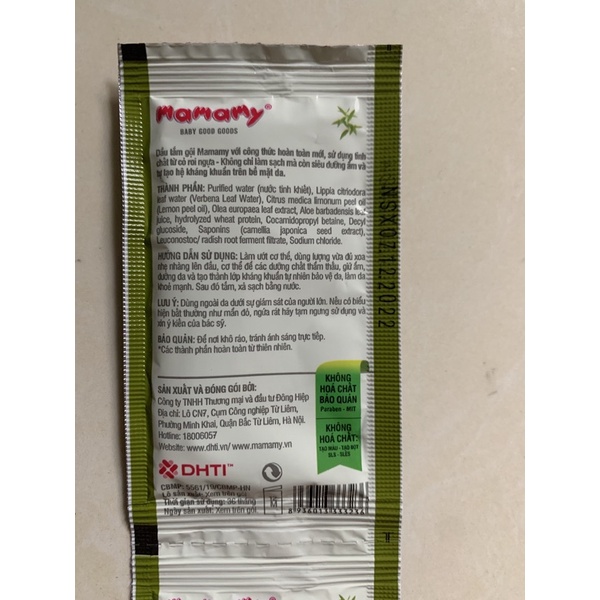 COMBO 3 gói dầu tắm gội thiên nhiên MAMAMY CHO TRẺ