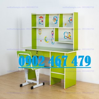 [Mã LIFEBKA5 giảm 10% tối đa 1 Triệu đơn 500k] Bàn học liền kệ cho học sinh giá rẻ ngang 1m kèm ghế tăng giảm chiều cao