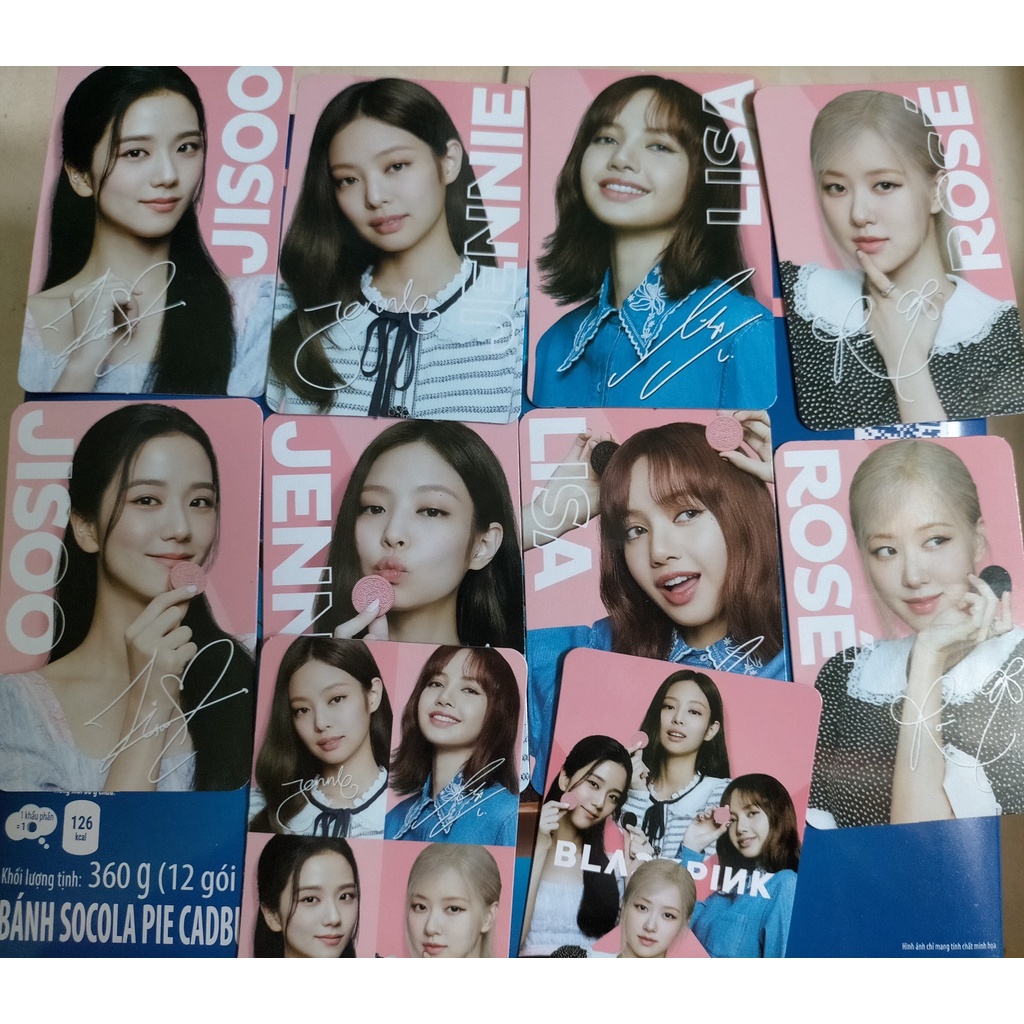 CARD OFFICIAL OREO BLACKPINK Full combo 10 CARDS