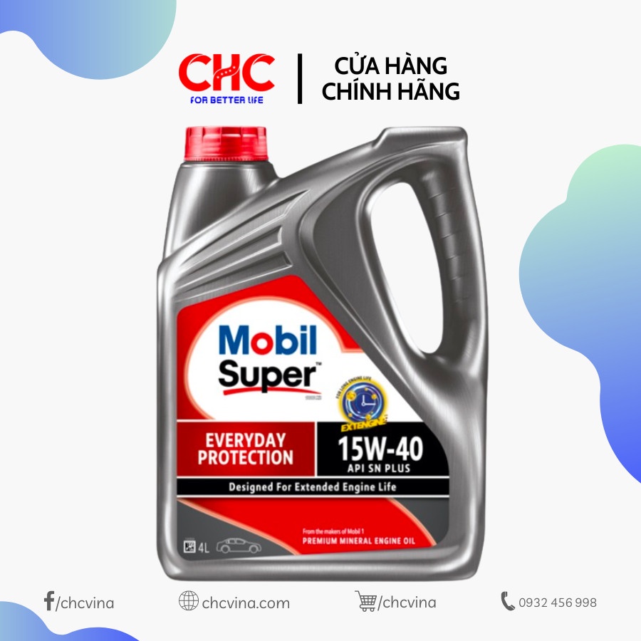 Dầu nhớt xe hơi Mobil 15W40 4L chạy 5000 - 6000 km nhập khẩu Singapore 🇸🇬