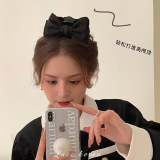 Cặp nhựa ngoạm nơ lụa tiểu thư
