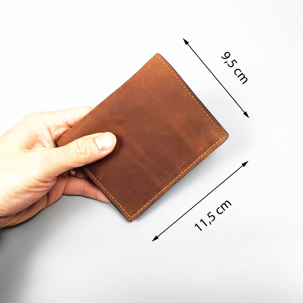 Ví nam đứng da bò thật WS104VB  - 100% da bò thật, BH 3 năm