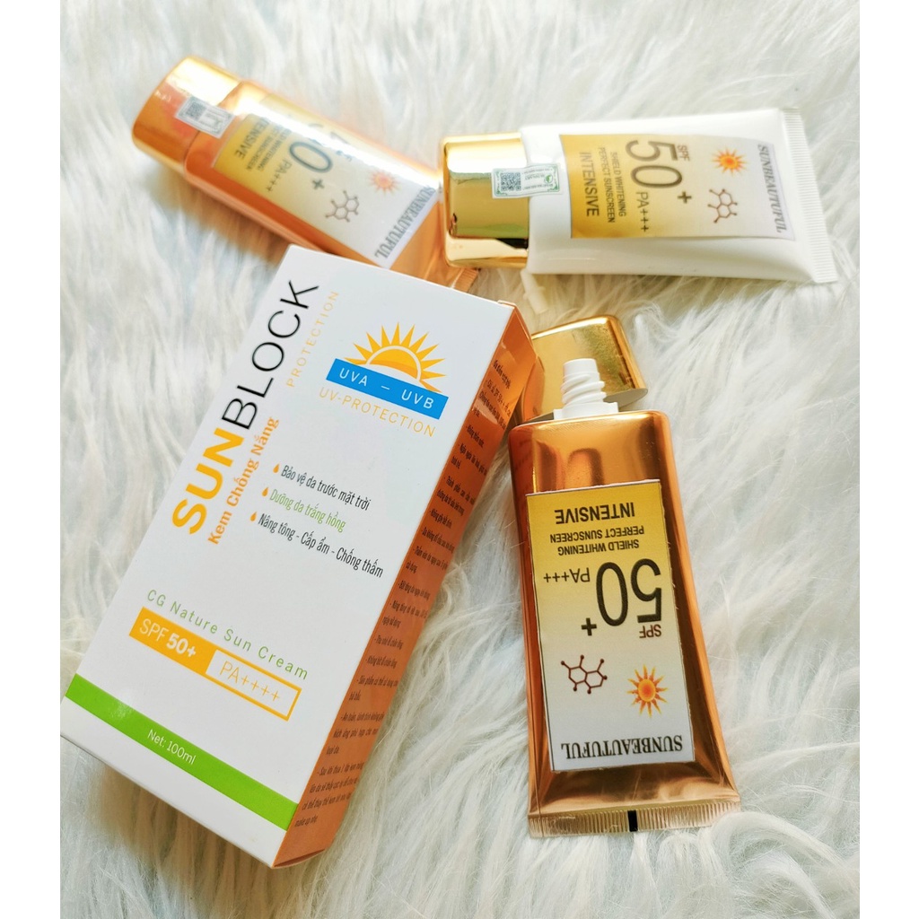 Kem chống nắng dưỡng da  SPF50+ bảo vệ khỏi tia UV PA+++ dưỡng ẩm không gây bết dính