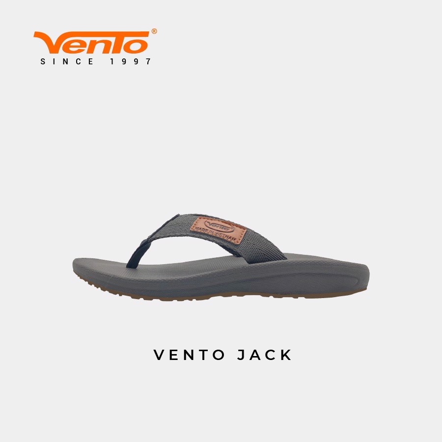Dép Kẹp Ngón Nam VENTO JACK màu Đen/Tro FF-CL21