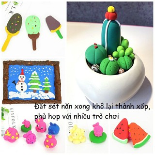 Set 12 màu đất nặn, đất sét tự khô