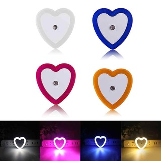 Đèn ngủ cảm biến hình trái tim tự động bật tắt theo ánh sáng, đèn LED trang trí cắm điện 220V phù hợp cho mỗi gia đình