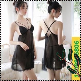 Váy ngủ pha ren xẻ sau cao cấp - konni39 sơn hòa - 1900886806