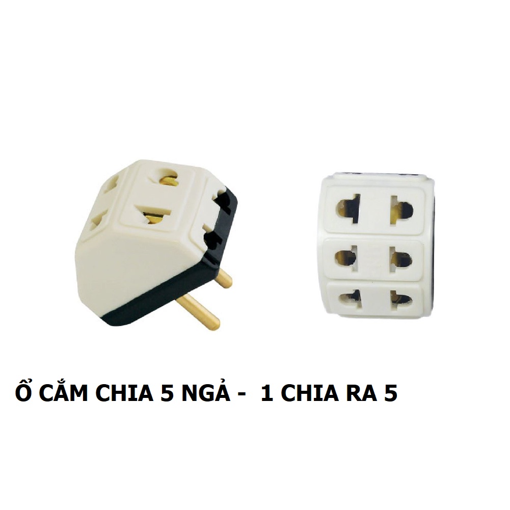 Phích Cắm Điện - Taky, Chia 5 Ngả Chia Từ 1 Ổ Cắm Ra 5 Ổ Cắm, Tiện Dụng, Nhỏ Gọn Và Cắm Không Mất Diện Tích - 8614