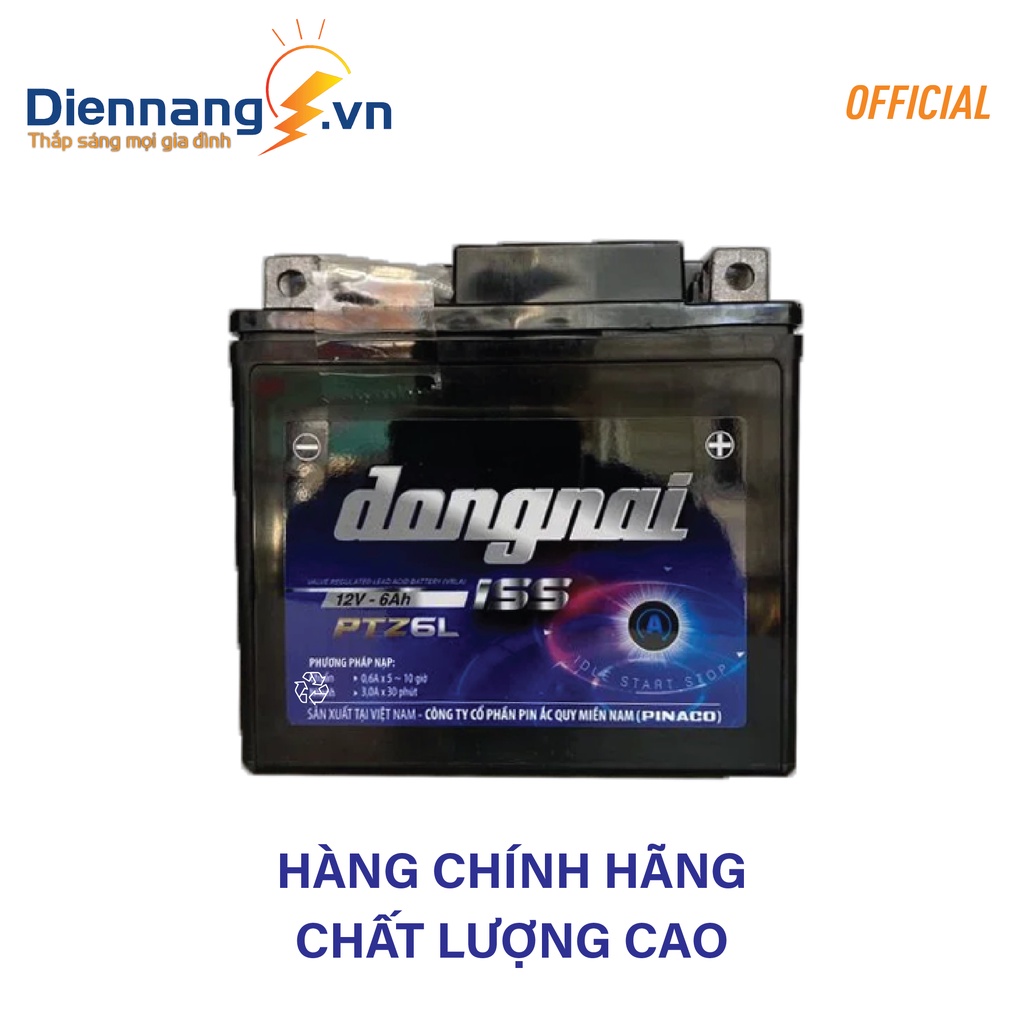 Ắc quy Đồng Nai PTZ6L  Ắc quy PINACO, ắc quy khô xe máy, ắc quy honda pcx, lead, airblade, honda vision, sh12