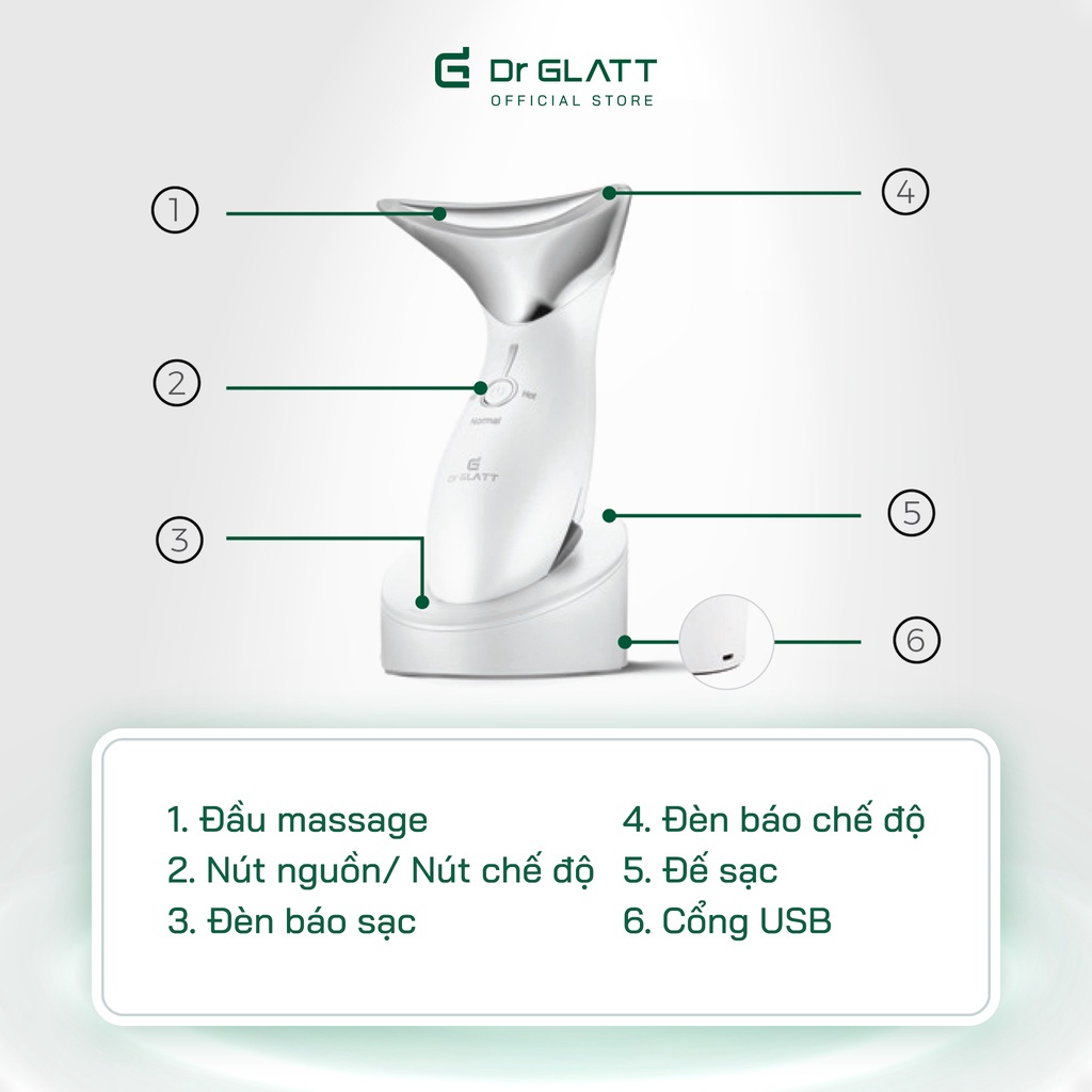 [Mã DRGLATT10 giảm 100k đơn 0đ] Máy nâng cơ mặt massage chống nhăn tăng sinh collagen trẻ hoá da DR GLATT LIFA 2.0