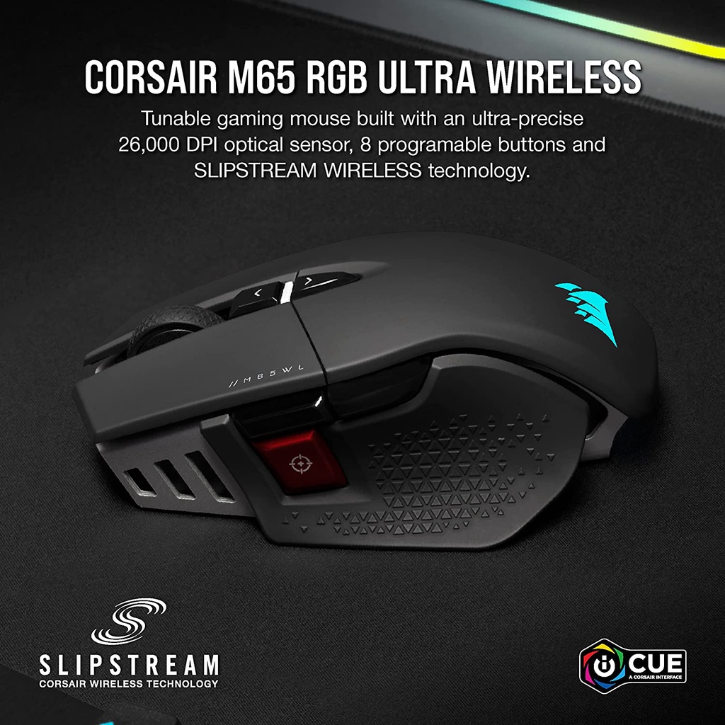 Chuột không dây Corsair M65 RGB Ultra_Mới, hàng chính hãng
