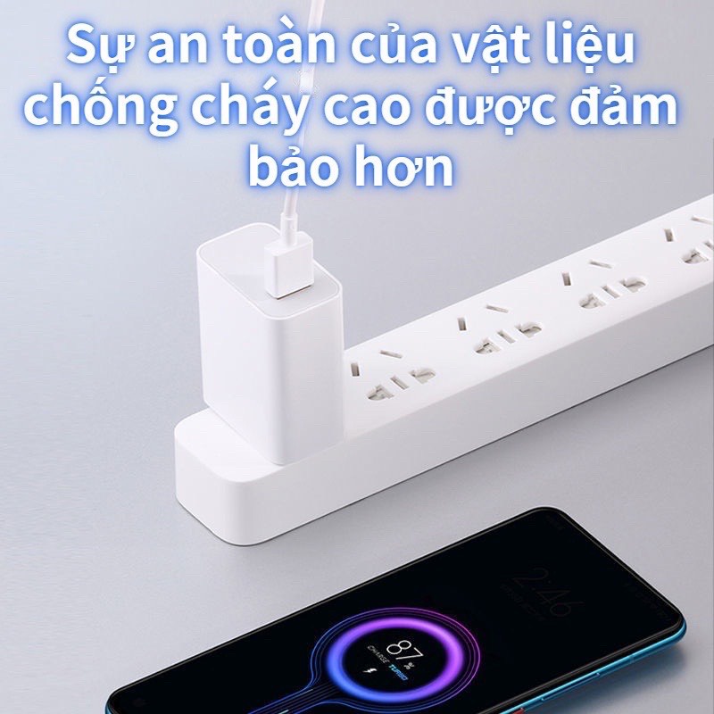 Sạc nhanh Xiaomi 33W Mi Charge Turbo kèm dây sạc Type C - Hàng chính hãng bảo hành 12 tháng