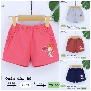 Quần đùi bg 2-6t