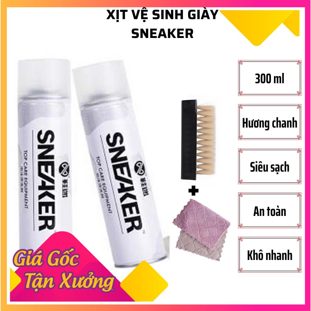 Bình Xịt Vệ Sinh Giày, Bình Xịt Bọt Tuyết Giặt Khô Giày, Dung Dịch Vệ Sinh Giày, Vệ Sinh Giày Dép Sneaker Cao Cấp
