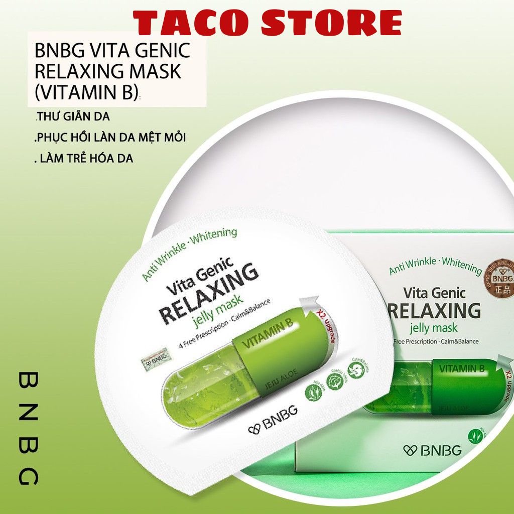 Mặt nạ BNBG Vita Genic 30ml các loại - Thư giãn, nâng cơ, dưỡng da trắng hồng