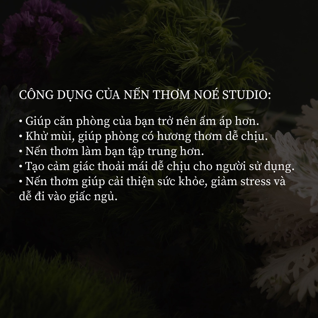 Nến Thơm Noé Studio Cup Of Tea Cao Cấp Có Nắp Đậy Sáp Đậu Nành Tinh Dầu Thiên Nhiên An Toàn