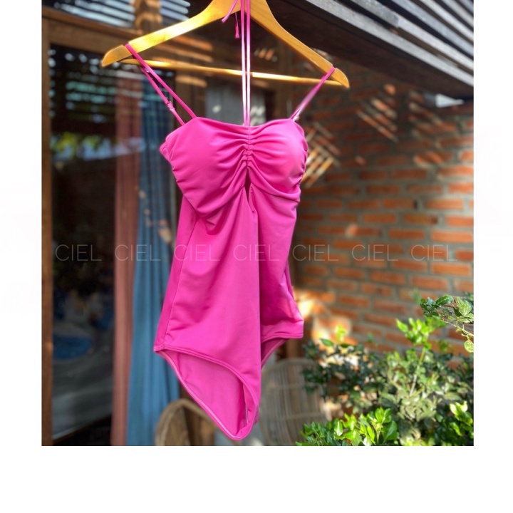 Bikini Một Mảnh Hồng Cánh Sen Mặc 4 Kiểu - Ciel Swimwear (tuyển si)