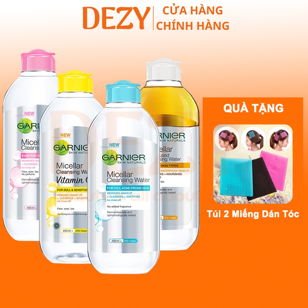 Nước Tẩy Trang Garnier Micellar Water Sạch Sâu Lớp Trang Điểm Cho Da Dầu Mụn - Dưỡng Ẩm Trắng Da Vitamin C Skincare Dezy