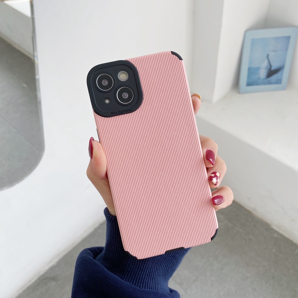 Ốp Điện Thoại Màu Trơn Chống Sốc Thời Trang Cho iPhone 14 / 13 / 12 / 11 / XS / 8P / 7