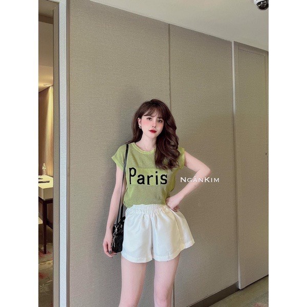 8866. Áo len lưới chữ ngực KHÔNG kèm dây xích