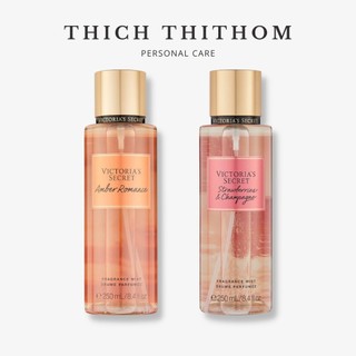 (Bill Mỹ) Xịt thơm toàn thân body mist Victoria's Secret - Amber Romance / Strawberries & Champagne 250ml