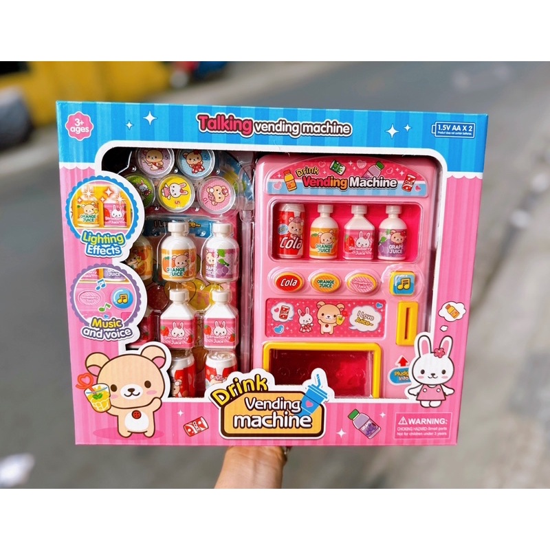 Máy bán nước ngọt đồ chơi Elsa/ Hellokitty dùng pin